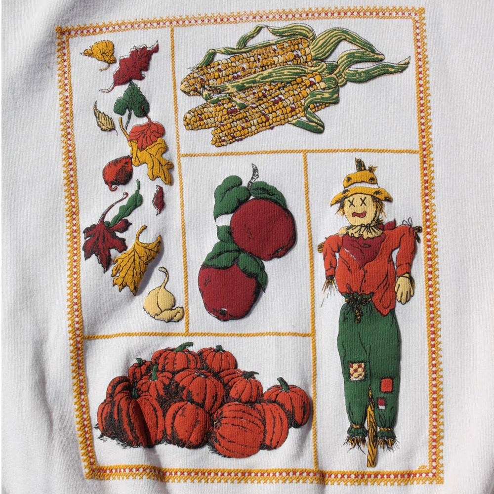 Vintage Fall Autumn Harvest Thanksgiving Sweater Size Large